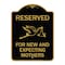 Signmission Reserved for New and Expecting Mothers, Black & Gold Aluminum Sign, 24" L, 18" H, BG-1824-23195 A-DES-BG-1824-23195 - alternate 1